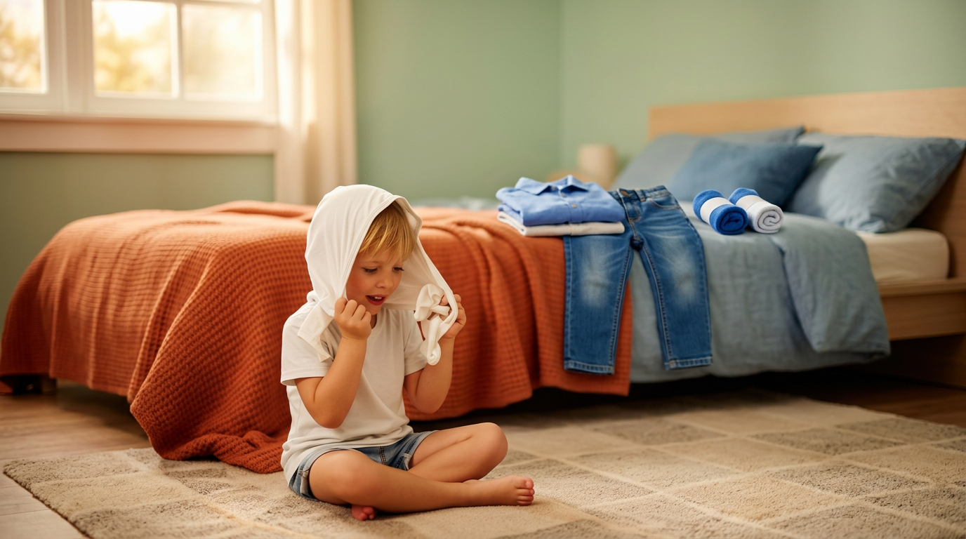 Kind treuzelt bij het aankleden: zo doorbreek je de ochtendstrijd